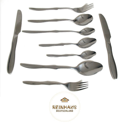 Reinhaus, Flatware / Cutlery / Stainless Steel Model Gourd Dinner Fork Set 6pcs
