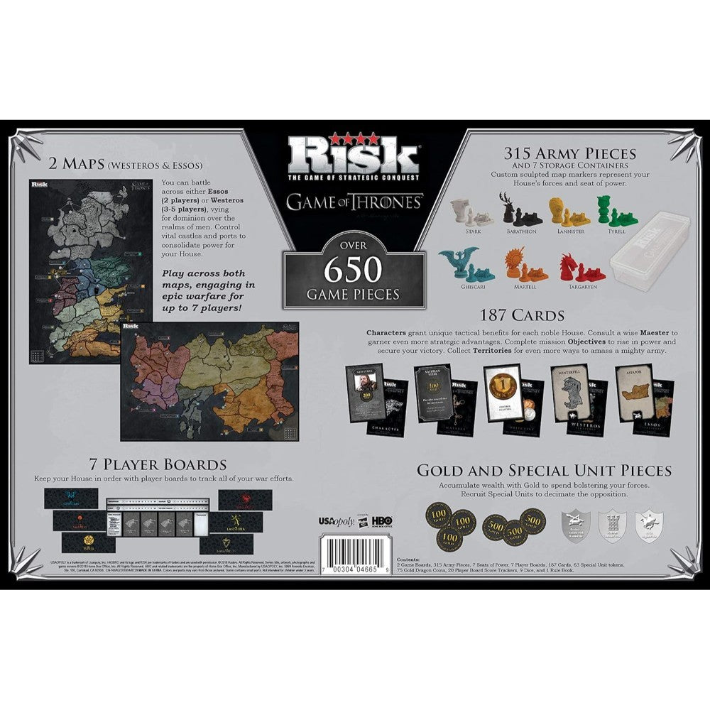 Usaopoly Risk Themed Game Of Thrones Strategy Board Game |For Game Of Thrones Fans | Official Merchandise | Based On The Tv Show On Hbo