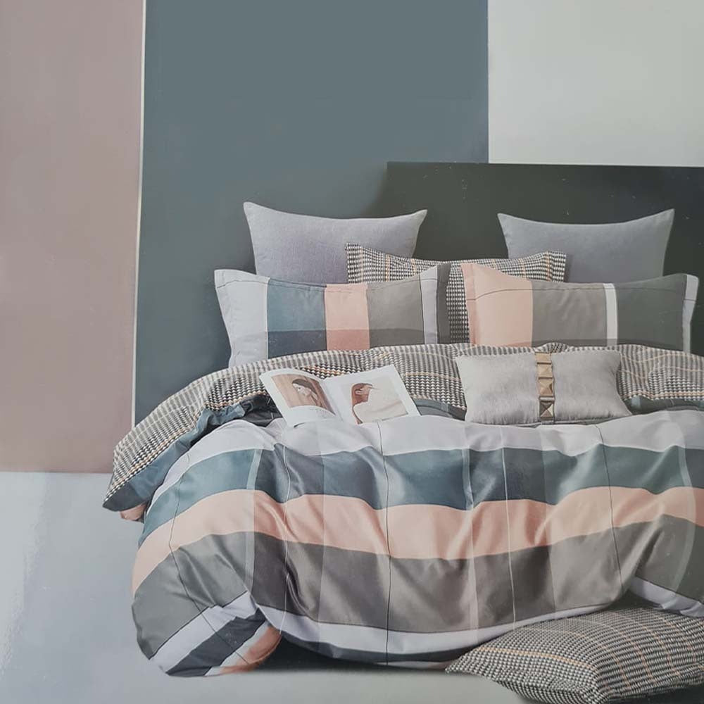 Comfy, Home B.S.S Double Ply 205x205, Green + Orange Po-5914, RZLN-110143OG