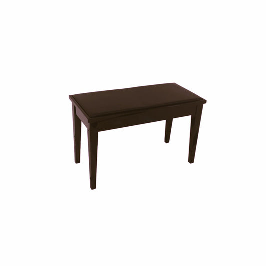 Ritmuller Matt Piano Bench, Dark Walnut Brown, With Brown Top - [With Storage Compartment], S475AZ