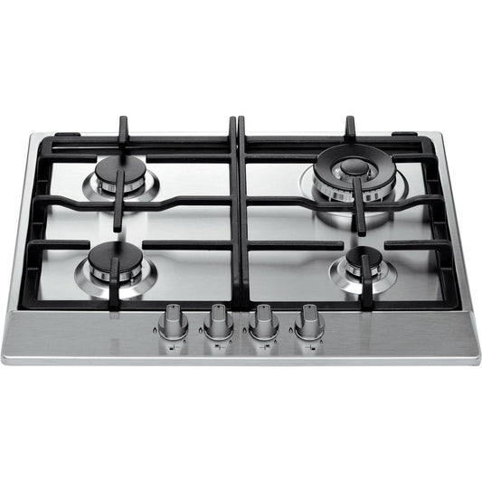 Supergas, Built-In Flat Hob 60Cm , 4G+1Tb, Cast Iron , Front Knobs, Electronic Ignition , Stainless Steel, Full Safety