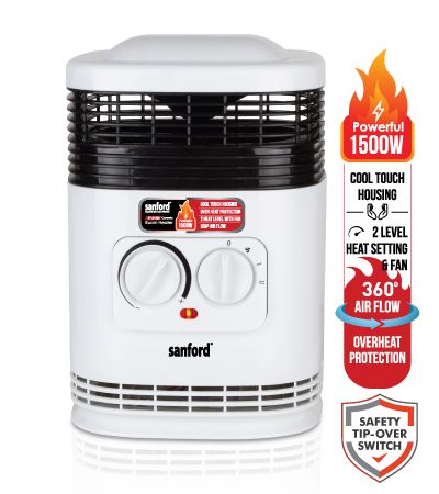 Sanford Japan, On/Off Indicator Light, Cool Touch Housing, Instant Warmth, Overheat Protection