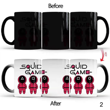 Squid Game, Color Changing Magic Mug, Available In 5 Designs, Available in Different Sizes
