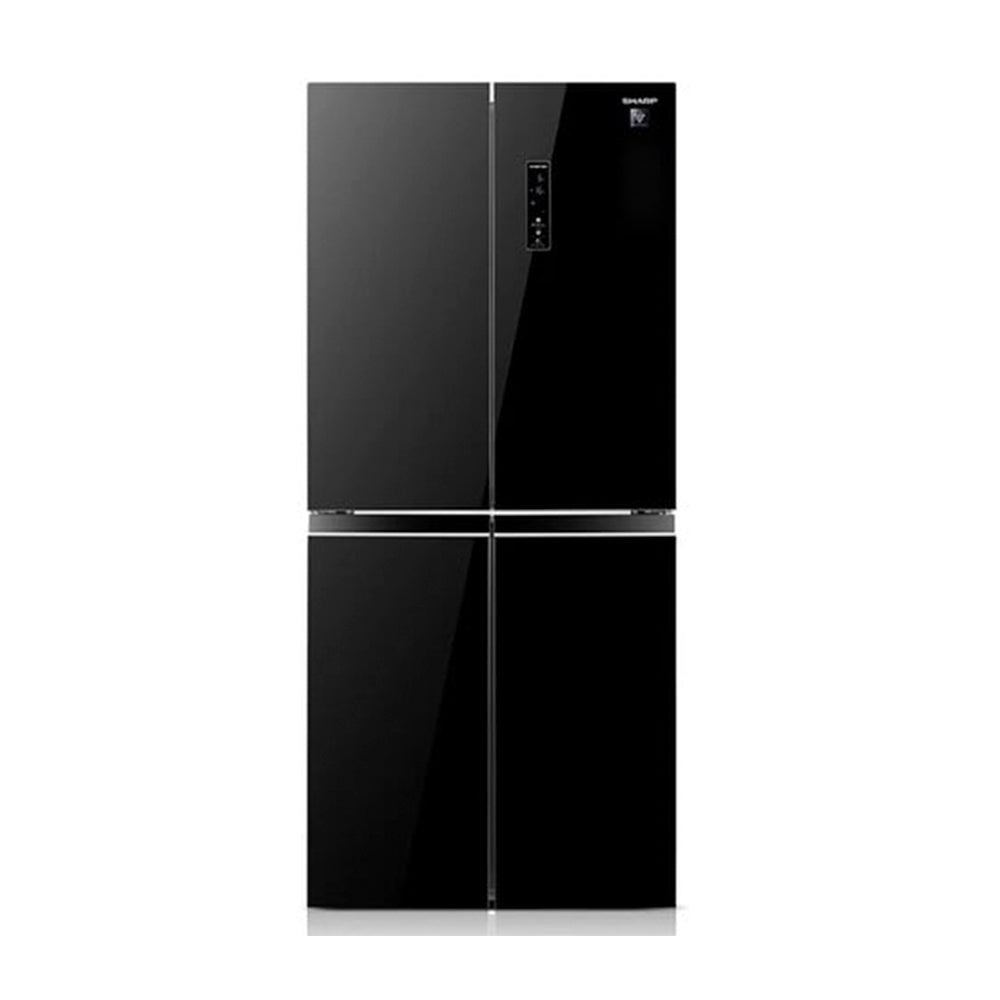 Sharp 4 Doors 560L Fridge, J-Tech Inverter, 180x79x70cm - [Black Glass], SJ-FH560BK