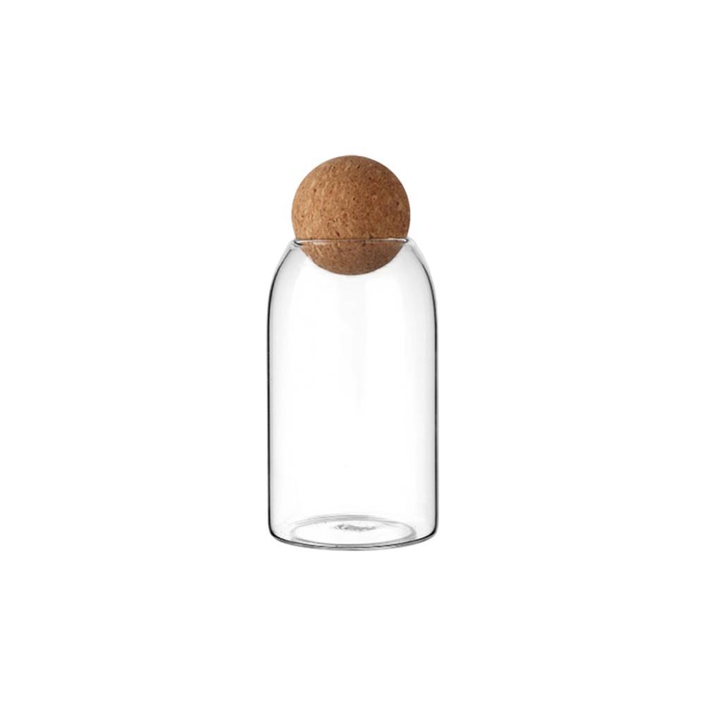 Oh LaLa Glass Storage Jar with Cork LID, Borosilicate Glass – 800ML, SK-7006