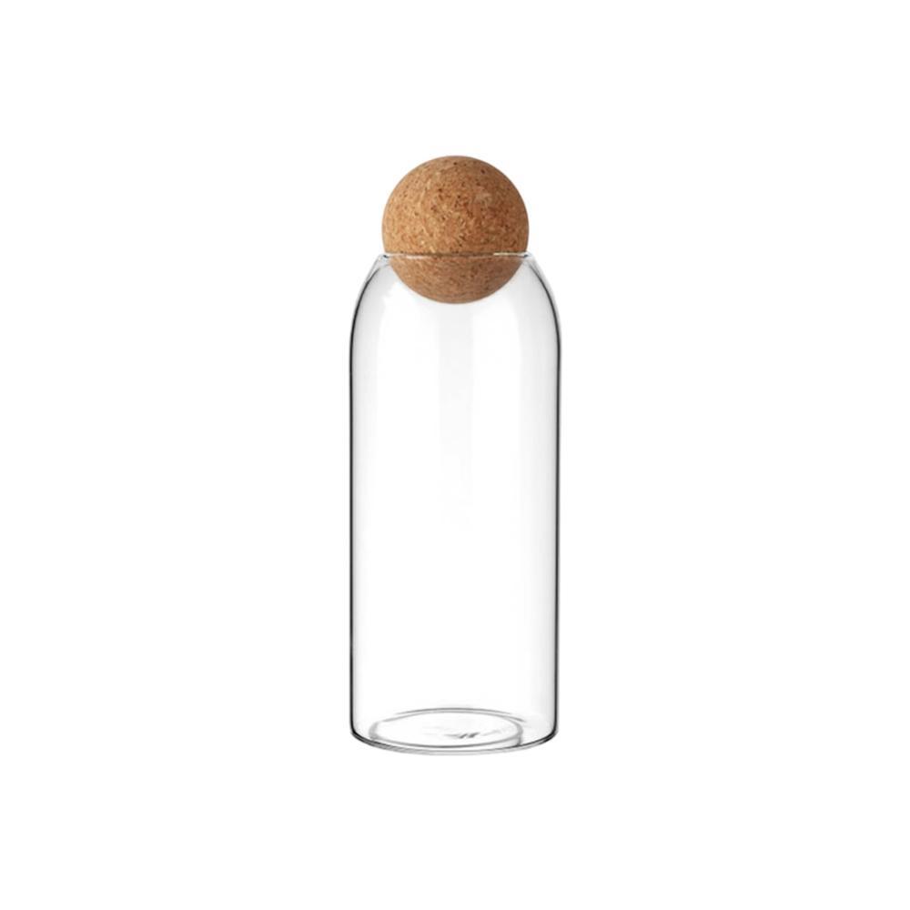Oh LaLa Glass Storage Jar with Cork LID, Borosilicate Glass – 1200ML, SK-7007