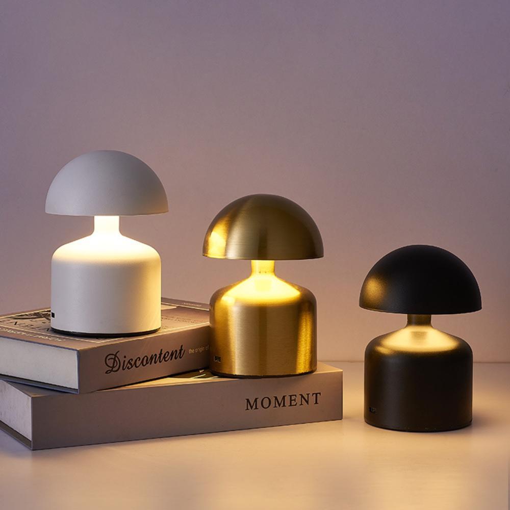 Modern White Mushroom LED Table Lamp 13 cm, 3 Adjustable Light Levels, SK1951413