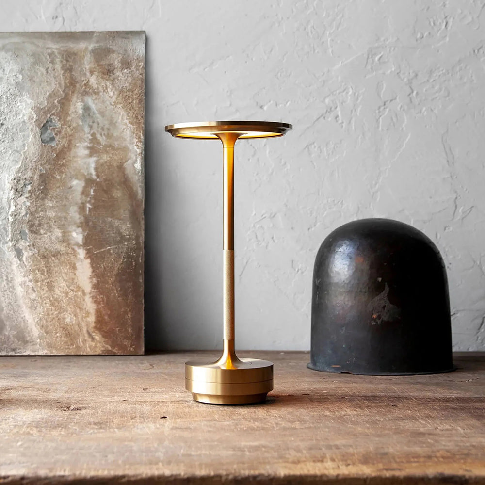 Premium Gold LED Table Lamp 28 cm - Elegant Ambient Illumination, SK195147