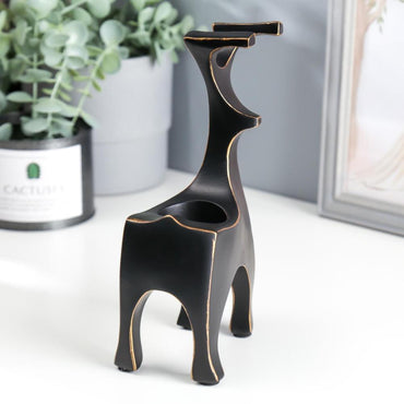 2-Piece Minimalist Deer Resin Tealight Holders ? Modern Accent Decor, SK917