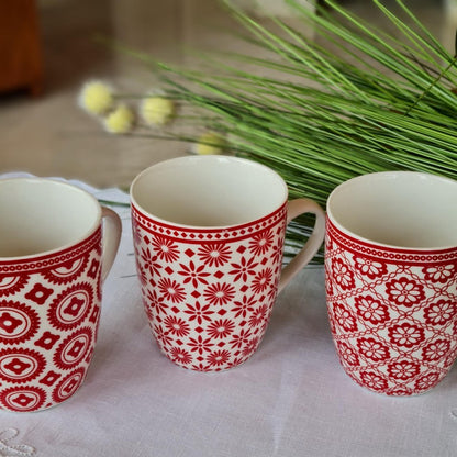 La Perla, New Bone China Mug 3 Pieces Assorted Designs