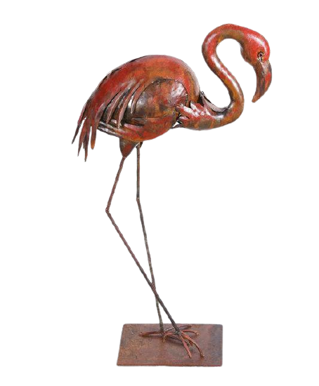 Itemz, 3D Decorative Metal Flamingo Sculpture/Statue, 66x36x14cm