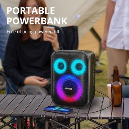 Tronsmart, Halo 200 120W Karaoke Bluetooth Party Speaker With Soundpulse Audio & Built-In Powerbank, Up To 18 Hours Of Playtime 868659