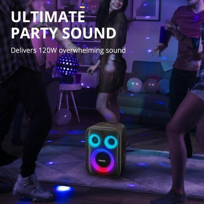 Tronsmart, Halo 200 120W Karaoke Bluetooth Party Speaker With Soundpulse Audio & Built-In Powerbank, Up To 18 Hours Of Playtime 868659