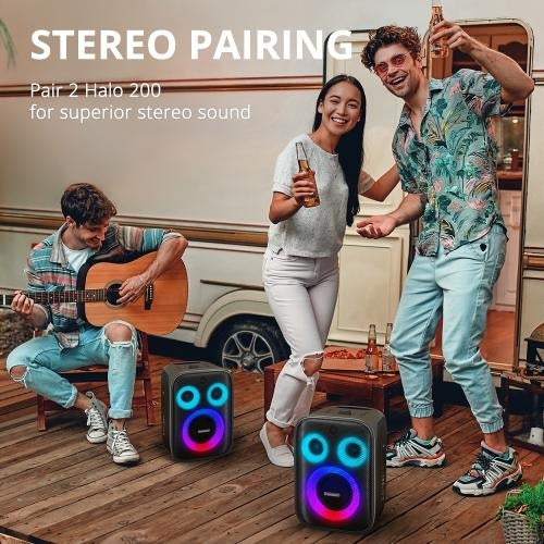 Tronsmart, Halo 200 120W Karaoke Bluetooth Party Speaker With Soundpulse Audio & Built-In Powerbank, Up To 18 Hours Of Playtime 868659
