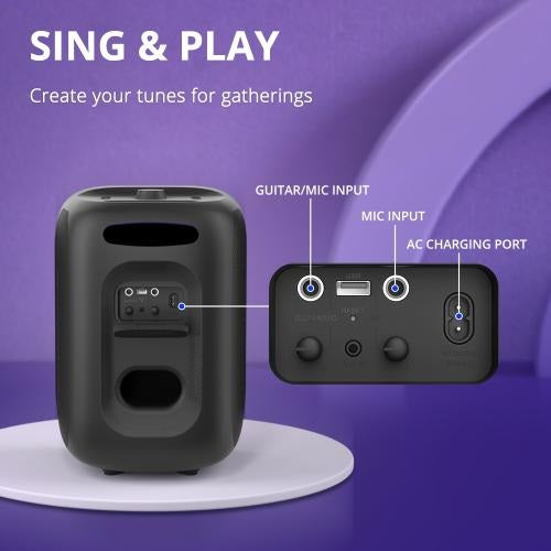 Tronsmart, Halo 200 120W Karaoke Bluetooth Party Speaker With Soundpulse Audio & Built-In Powerbank, Up To 18 Hours Of Playtime 868659