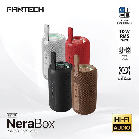 Fantech, Nerabox Bs159 Wireless Speaker Bluetooth 5.4, 10W Rms, Tws Mode, Usb, Aux & Tf Support, Built-In Battery, Available in Different Colors