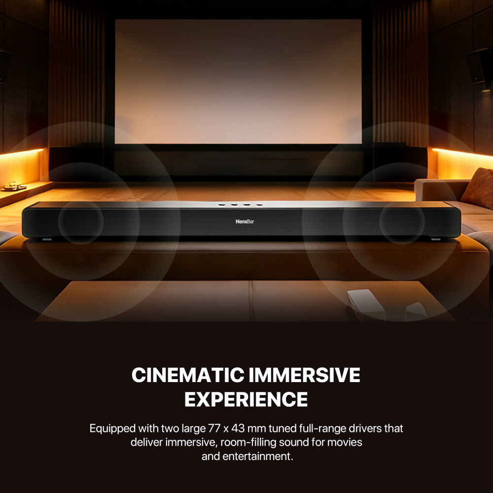 FANTECH BS156 NeraBar 10W Stereo Soundbar, Wireless Bluetooth 5.4, AUX, USB, TF, Coaxial, Deep Bass & Built-in Battery
