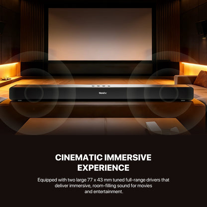 FANTECH BS156 NeraBar 10W Stereo Soundbar, Wireless Bluetooth 5.4, AUX, USB, TF, Coaxial, Deep Bass & Built-in Battery