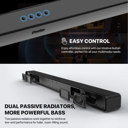 FANTECH BS156 NeraBar 10W Stereo Soundbar, Wireless Bluetooth 5.4, AUX, USB, TF, Coaxial, Deep Bass & Built-in Battery
