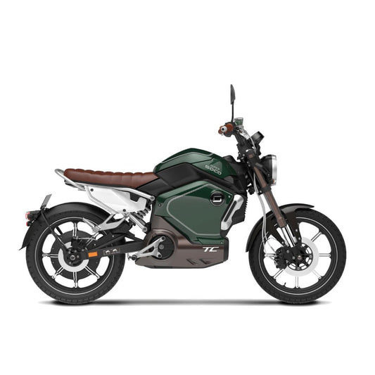 Super Soco, TC, Electric Motorcycle, Li-ion Removable Battery, Top Speed 65 Km/H, 1900W, Dark Green