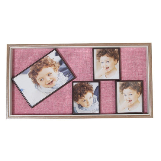 OGO, Real Wood Rectangular Photo Frame with Metallic Back 20x40cm for Photo Collage Decoration