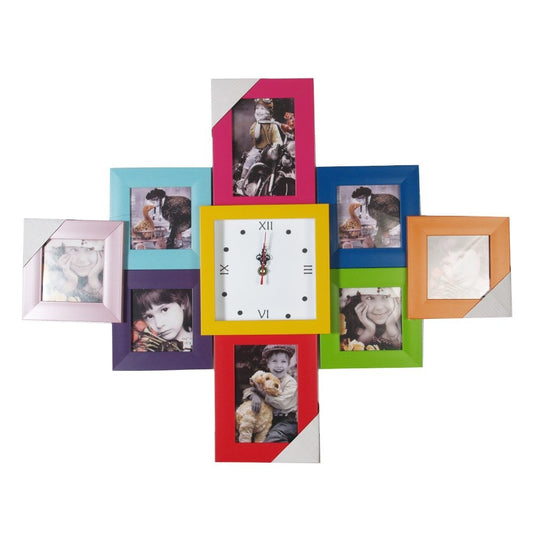 OGO, Large Wall clock with Photo Collage Frame for 8 photos / 69x55cm