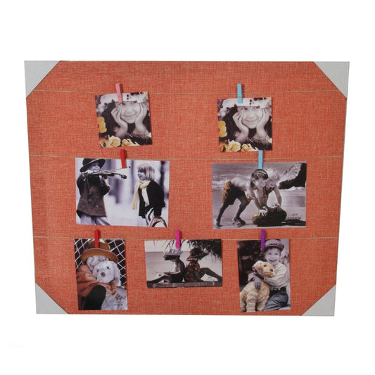 OGO, Pictures Board for wall decoration photo collage with 3 strings and up to 8 clips Fushia