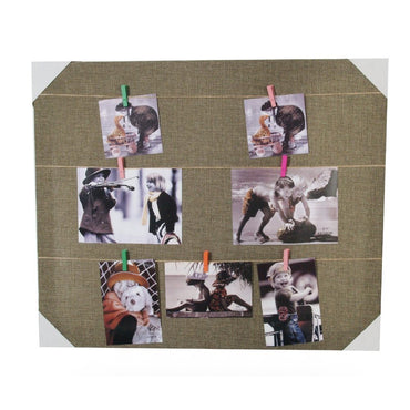 OGO, Pictures Board for wall decoration photo collage with 3 strings and up to 8 clips Fushia