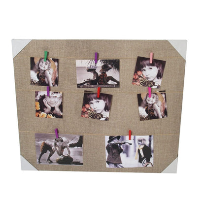 OGO, Pictures Board for wall decoration photo collage with 3 strings and up to 8 clips Green