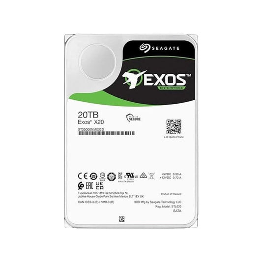 Seagate, Exos 20Tb X20 3.5', 5 Years Warranty Sas