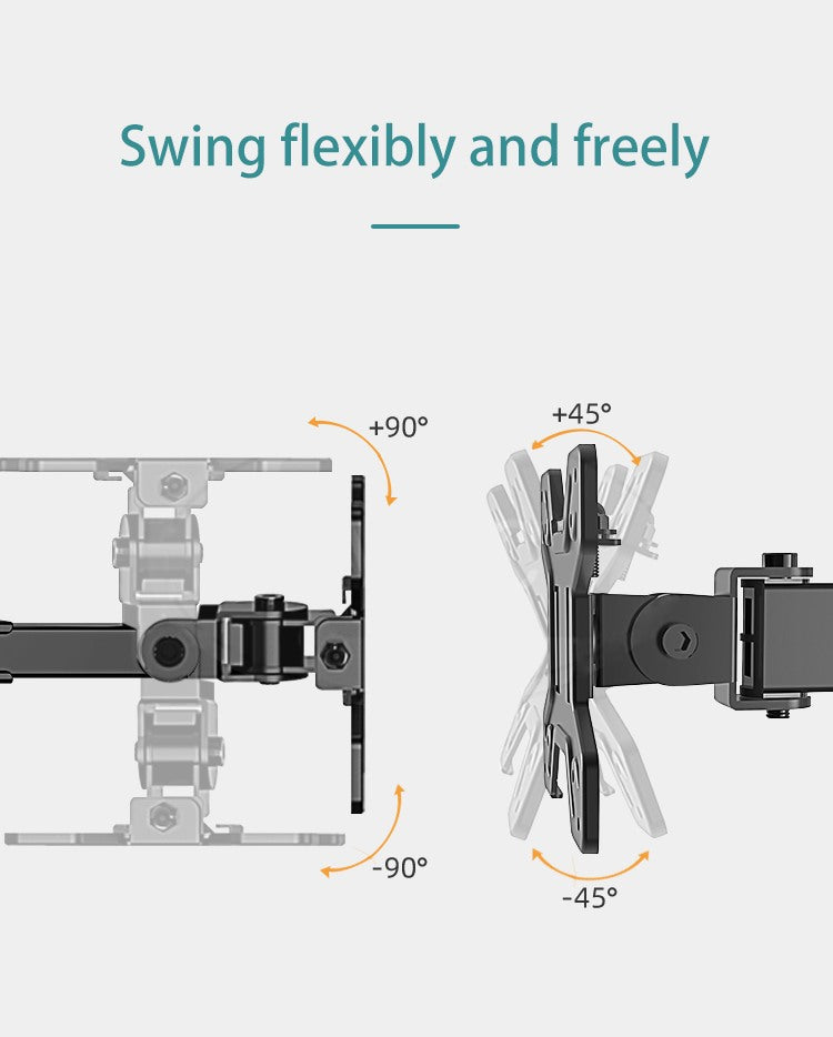Kaloc, Dw240-J 4 Monitor Desk Mount, Heavy Duty & Fully Adjustable Stand