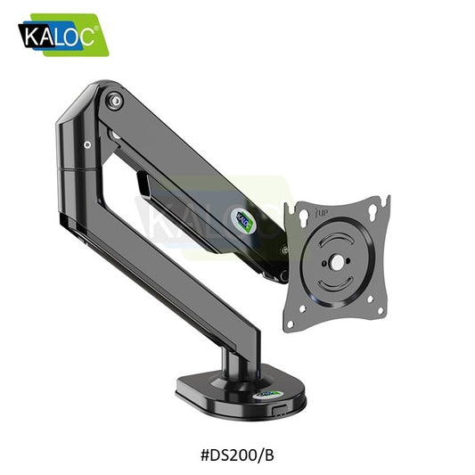 Kaloc, Ds200-B Single Desk Monitor Arm, Adjustable Gas Spring & Support Max 30 Inch