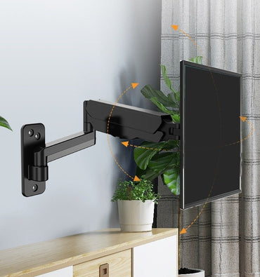 Kaloc, Klc-M520 Wall Mount Adjustable Single Monitor Arm With Internal Gas Spring Technology For Easy Adjustment, For Screens 17 To 35Inches
