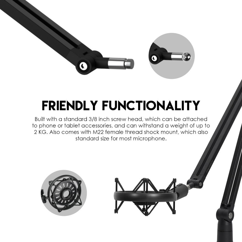 Fantech, Ac902S Adjustable Microphone Stand
