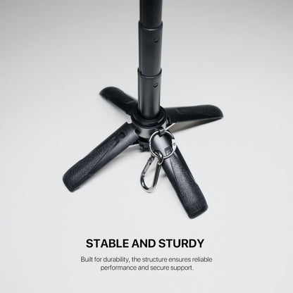 Fantech, Ss141 Selfie Stick Mini Quadripod Stand, Stable And Sturdy Design, Bluetooth Remote
