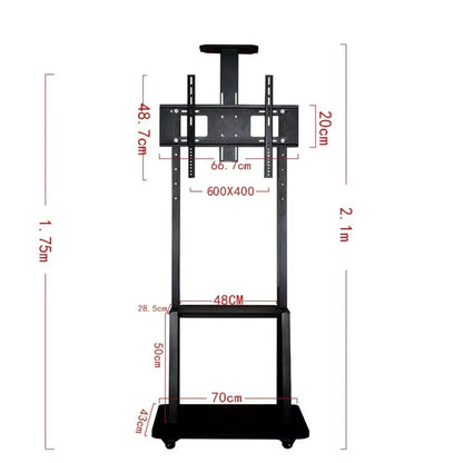 Movable Floor TV Stand - Adjustable, Fits 32 to 75 Inch Screens HT1700, STAND D90