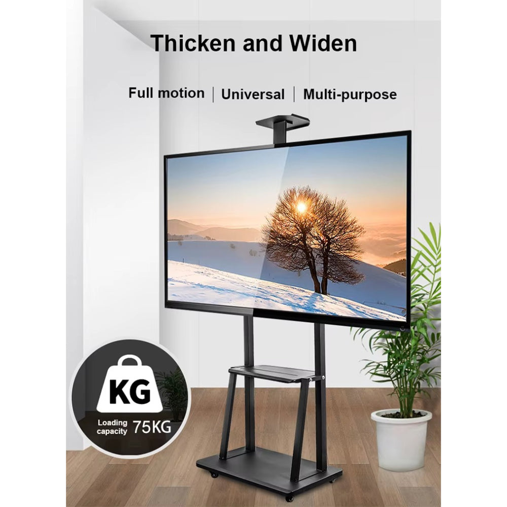Movable Floor TV Stand - Adjustable, Fits 32 to 75 Inch Screens HT1700, STAND D90