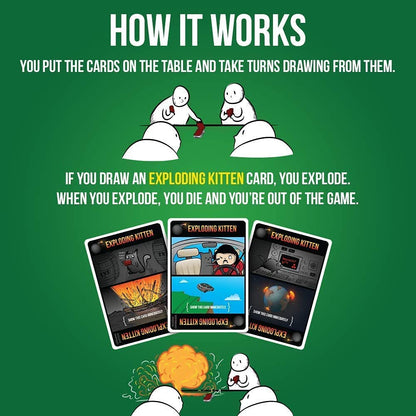 Exploding Kittens, Streaking Kittens Expansion Set - Ridiculous Russian Roulette Card Game, Easy Family-Friendly Party Games - Card Games For Adults, Teens & Kids - 15 Card Add-On