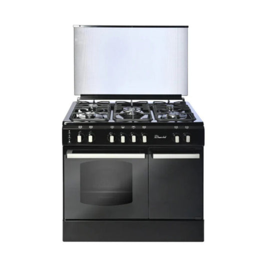 Super Chef Cooker 90cm Bottle, 5 Gas Burners [Black], SUP-DCB941PLS