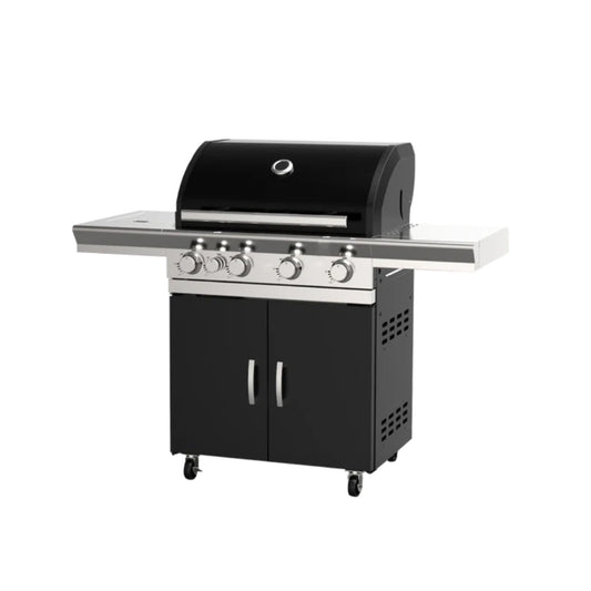 Superchef Gas BBQ 4 Burners Pro + Side Burner [Black], SUP-BLK4BSB