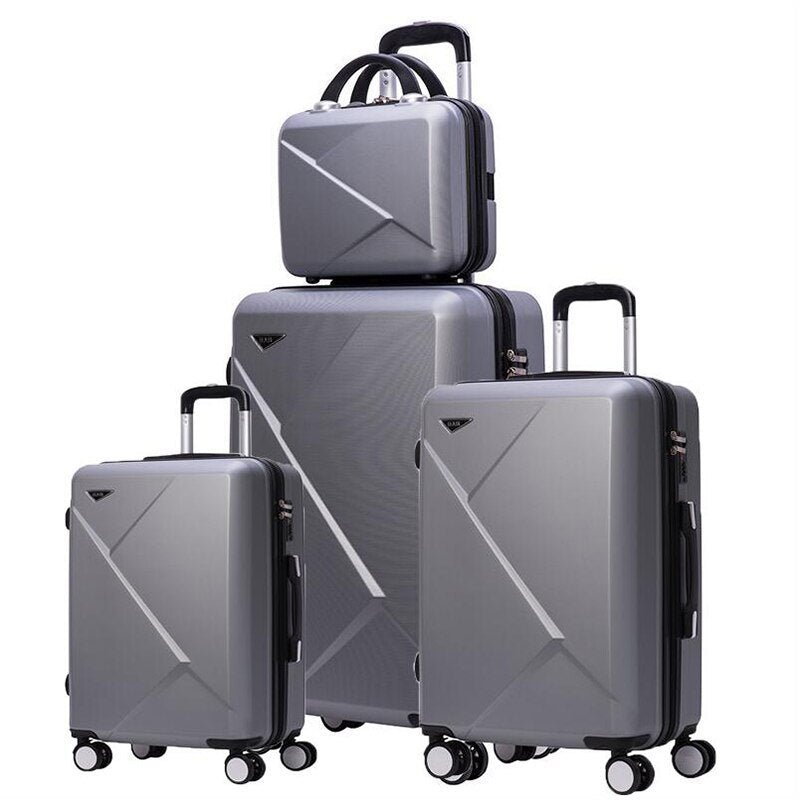 SuperSpace, Fully Lined and Expandable Travel suitcase Hard Cover 4 wheels Luggage 4 Piece Set, Available in Different Colors