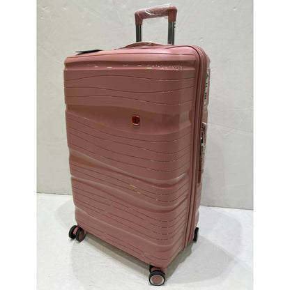 Swiss Gear, Luggage Collection Lightweight Durable Hardside 4-Wheel Spinner Travel Suitcase Bags, 3-Piece Set (20', 24', & 28'), Available in Different Colors