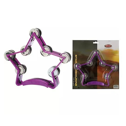 Stagg, Plastic Star Tambourine With 14 Jingles - Purple, Tab-3 Pp