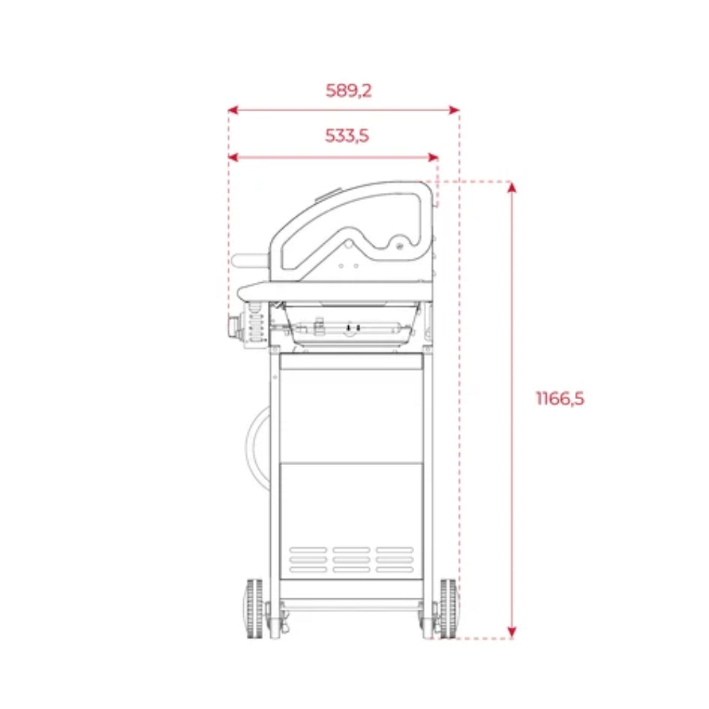 Teka Total Gas Barbecue Cooker Gourmet 121cm T-BBQ 3100G [Black], TEKA-3100G