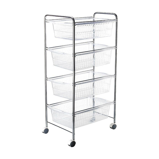 Tekno Tel, Basket 4 Tiers Chrome 45X33X91Cm 3.35Kg