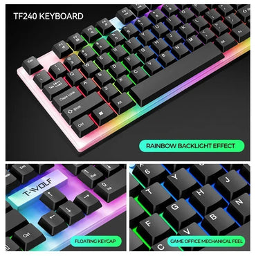 T-Wolf Tf-240 Wired Gaming Combo 4 In 1