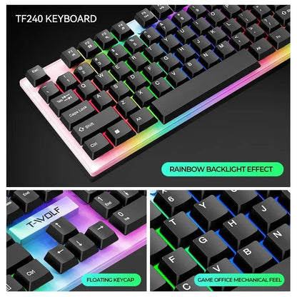 T-Wolf Tf-240 Wired Gaming Combo 4 In 1
