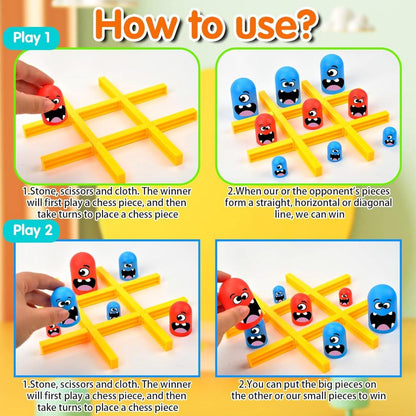 Tic Tac Toe Game Set, Tic Tac Toe Family Games, Gobblet Gobblers Board Game, Toys for 3+ Year Old Boys Girls Adults, TicTacToe-7150
