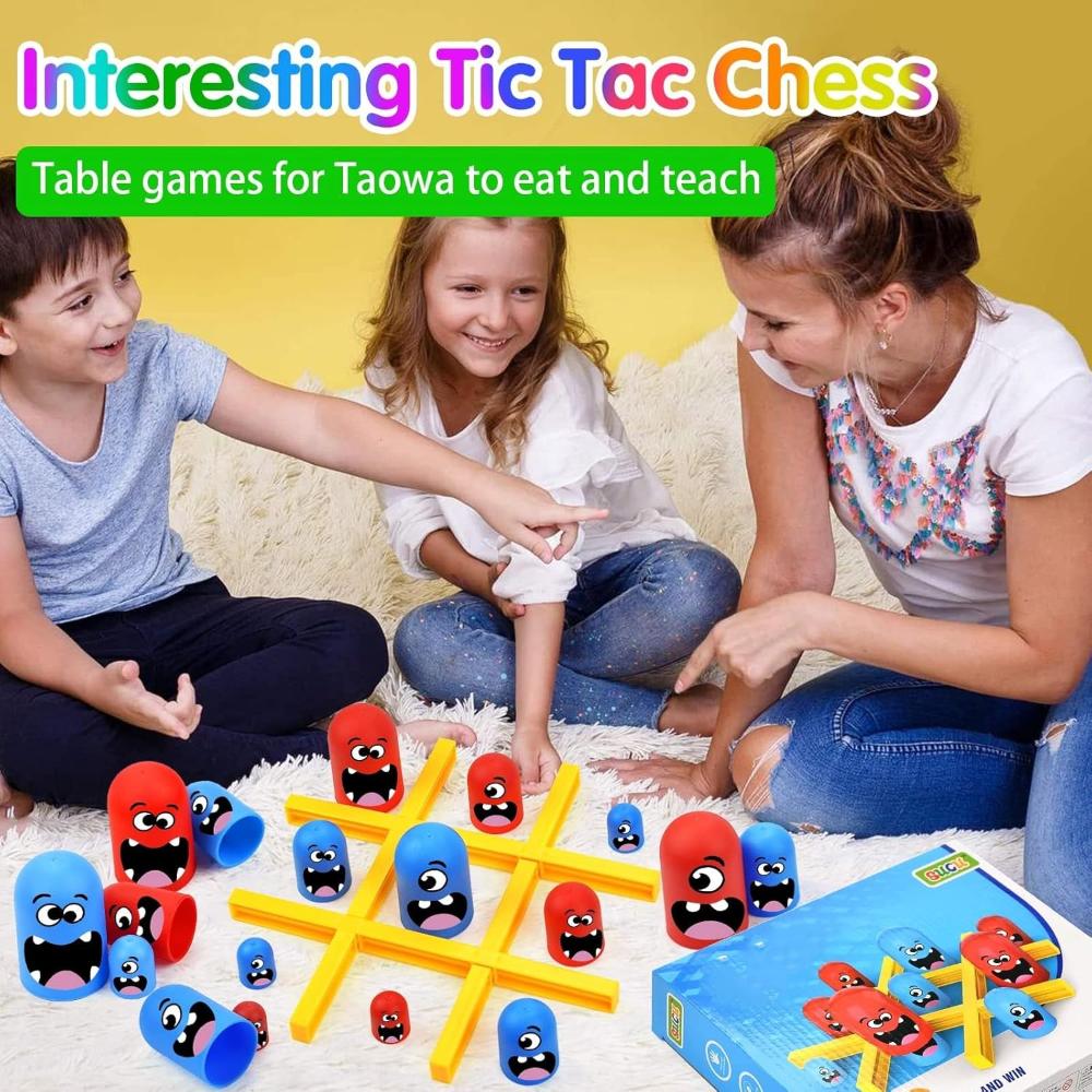Tic Tac Toe Game Set, Tic Tac Toe Family Games, Gobblet Gobblers Board Game, Toys for 3+ Year Old Boys Girls Adults, TicTacToe-7150