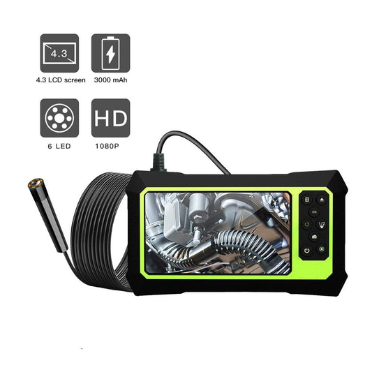Conqueror, Single Lens Endoscope Camera 1080p HD 4.3 Inch Display Waterproof Inspection Camera 6 LED Lights - TMI548.
